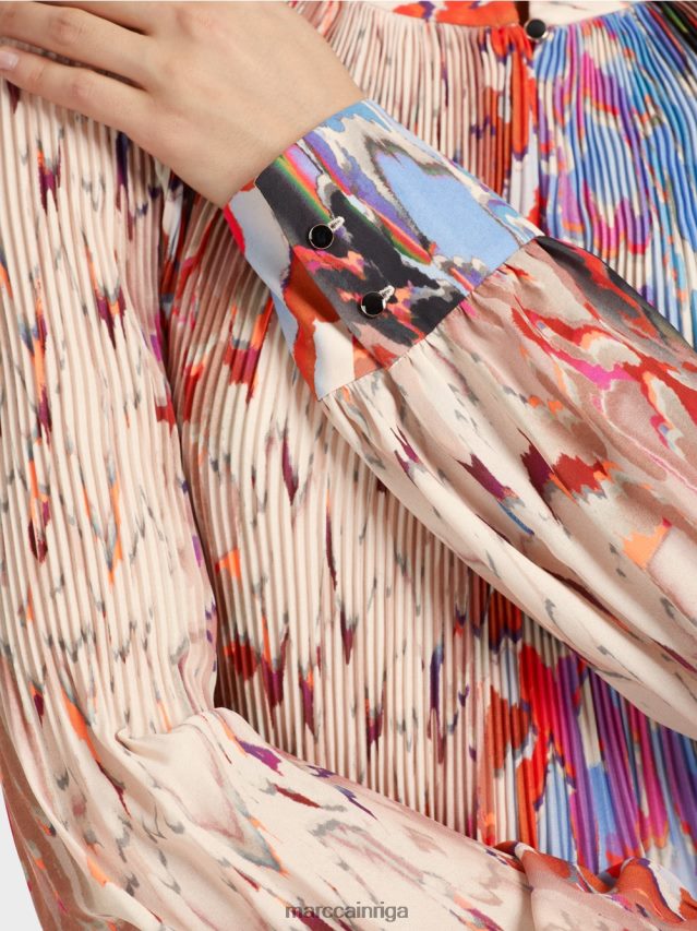 apģērbs tumšas vasaras debesis VRBHXD21 Marc Cain \"pārdomāt kopā\" ​​kroku kleita