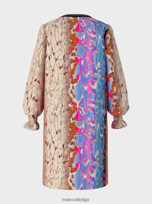 apģērbs tumšas vasaras debesis VRBHXD23 Marc Cain kleita ar apdruku maisījumu