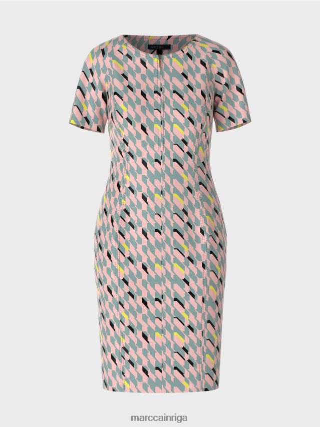 apģērbs tumši debeszils VRBHXD31 Marc Cain grafiskā dizaina kleita