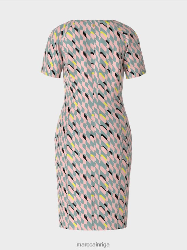 apģērbs tumši debeszils VRBHXD31 Marc Cain grafiskā dizaina kleita