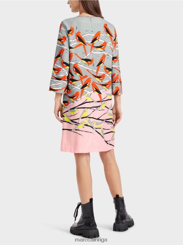 apģērbs tumši debeszils VRBHXD33 Marc Cain ikdienas putnu dizaina kleita