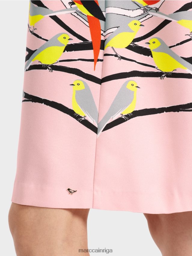 apģērbs tumši debeszils VRBHXD33 Marc Cain ikdienas putnu dizaina kleita