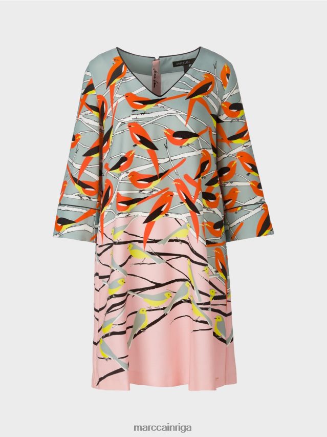 apģērbs tumši debeszils VRBHXD33 Marc Cain ikdienas putnu dizaina kleita