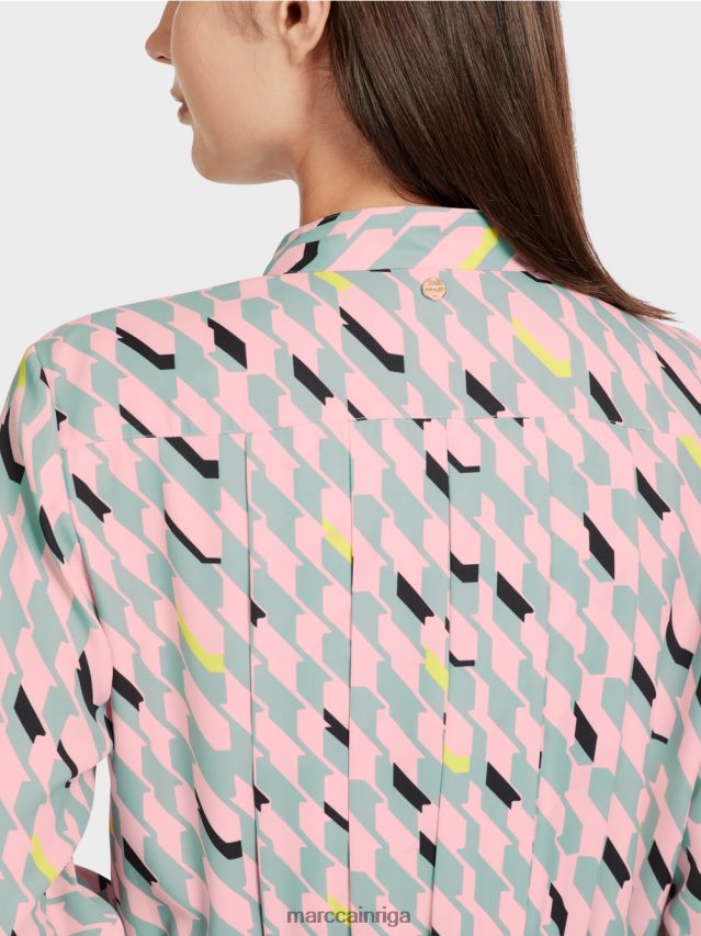 apģērbs tumši debeszils VRBHXD35 Marc Cain midi kleita ar kroku detaļām