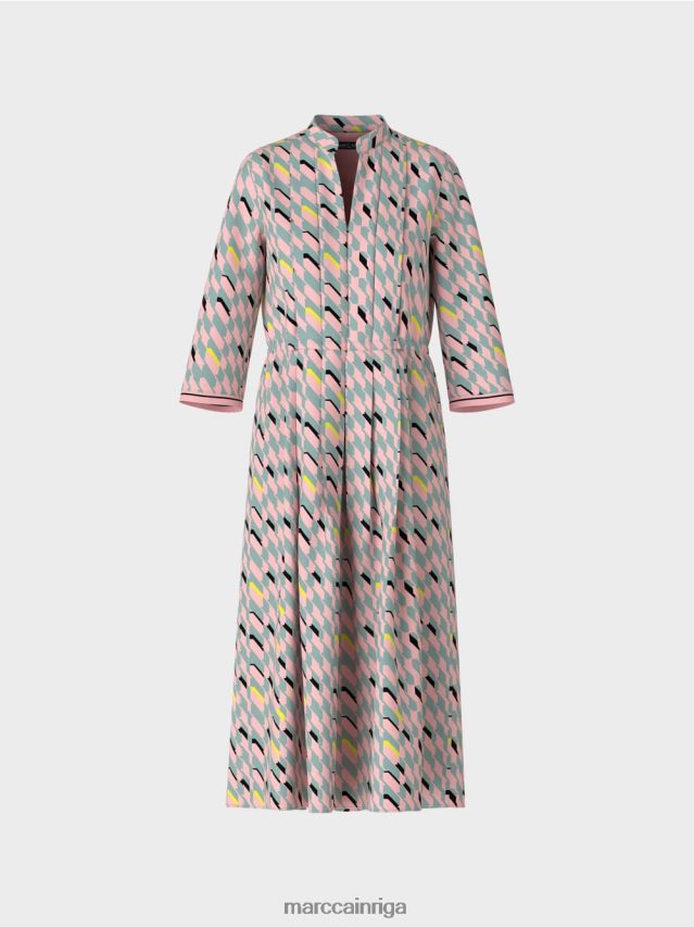 apģērbs tumši debeszils VRBHXD35 Marc Cain midi kleita ar kroku detaļām