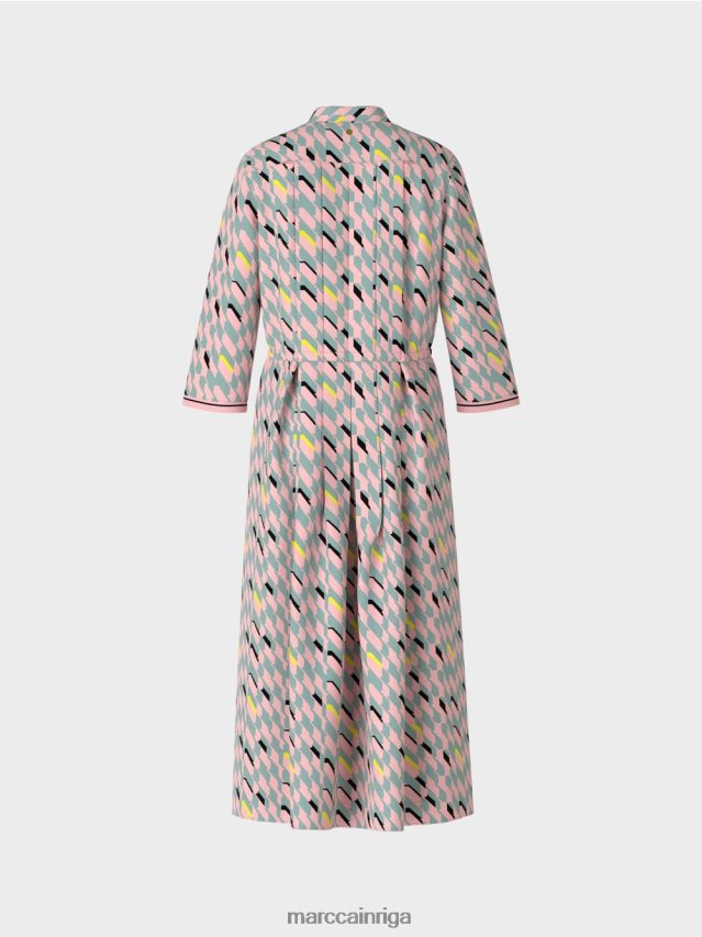 apģērbs tumši debeszils VRBHXD35 Marc Cain midi kleita ar kroku detaļām