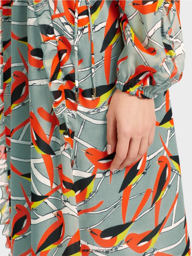 apģērbs tumši debeszils VRBHXD44 Marc Cain putnu dizaina kleita