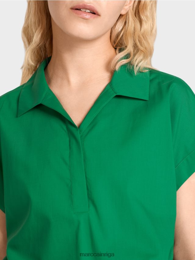 apģērbs tumši sūnu zaļa VRBHXD68 Marc Cain \"pārdomāt kopā\" ​​kreklkleita