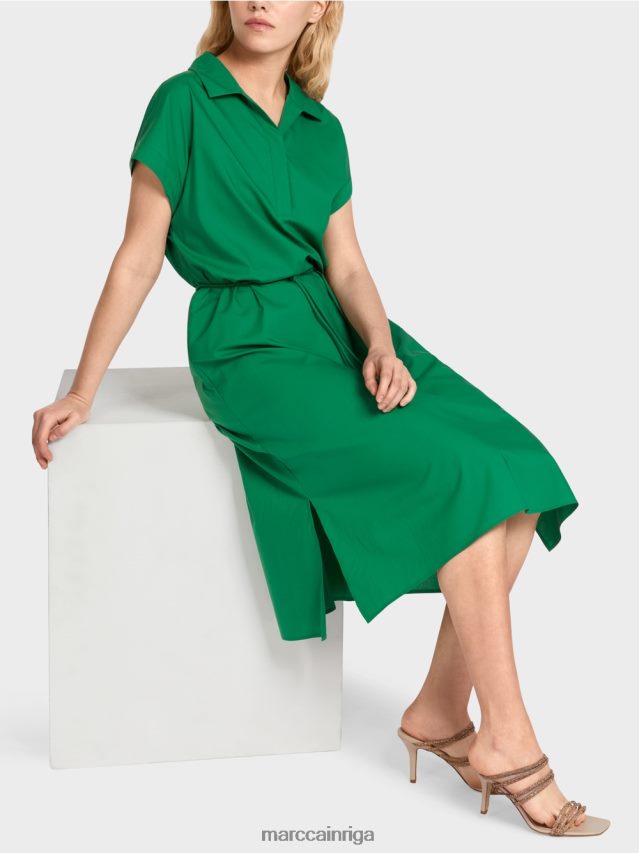 apģērbs tumši sūnu zaļa VRBHXD68 Marc Cain \"pārdomāt kopā\" ​​kreklkleita