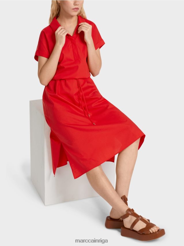 apģērbs uguns sarkans VRBHXD67 Marc Cain \"pārdomāt kopā\" ​​kreklkleita