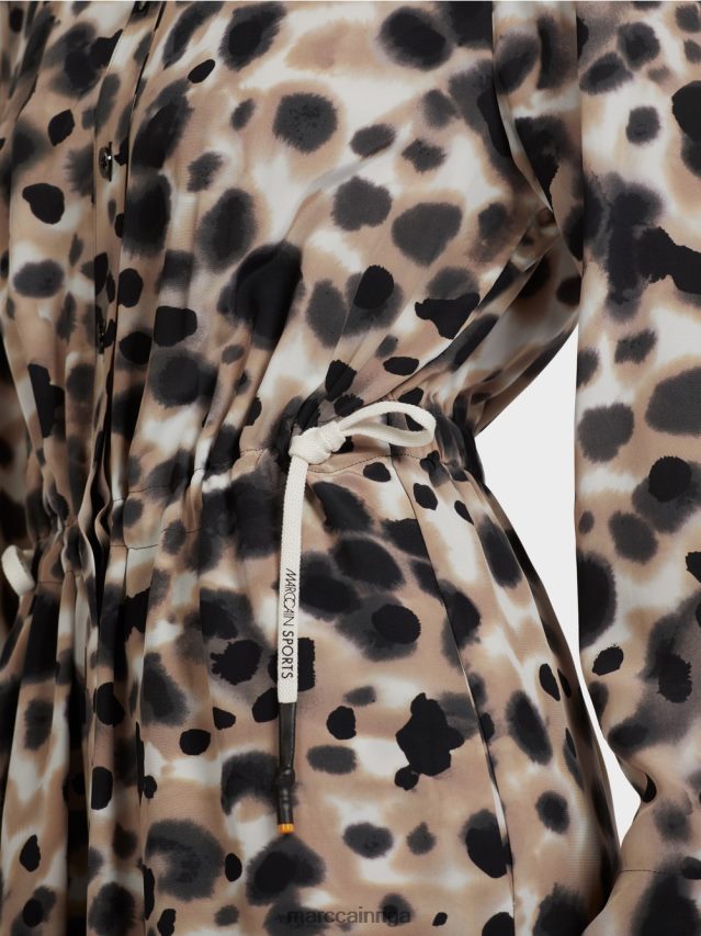 apģērbs viegla kafija VRBHXD116 Marc Cain \"pārdomāt kopā\" ​​leoparda kleita