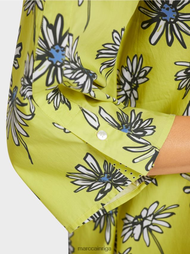 apģērbs zaļais sērs VRBHXD121 Marc Cain \"pārdomāt kopā\" ​​kreklkleita