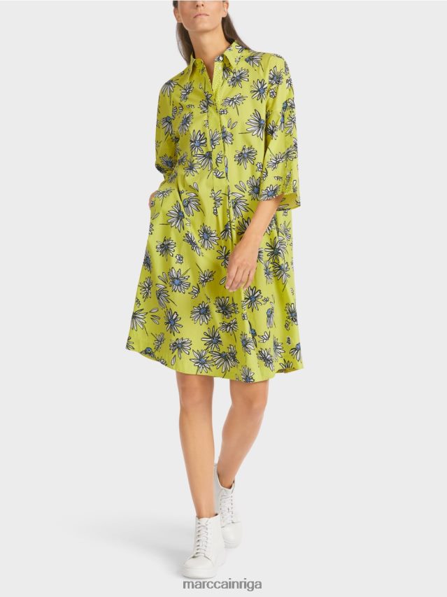 apģērbs zaļais sērs VRBHXD121 Marc Cain \"pārdomāt kopā\" ​​kreklkleita