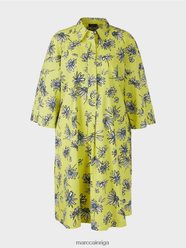 apģērbs zaļais sērs VRBHXD121 Marc Cain \"pārdomāt kopā\" ​​kreklkleita