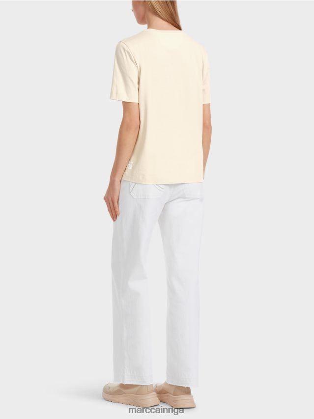 apģērbs Mandeļu piens VRBHXD1257 Marc Cain \"pārdomāt kopā\" ​​rhinestone t-krekls