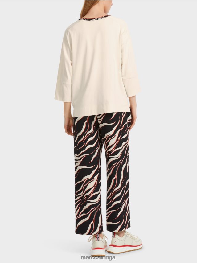 apģērbs Mandeļu piens VRBHXD1259 Marc Cain plats \"pārdomāt kopā\" ​​krekls