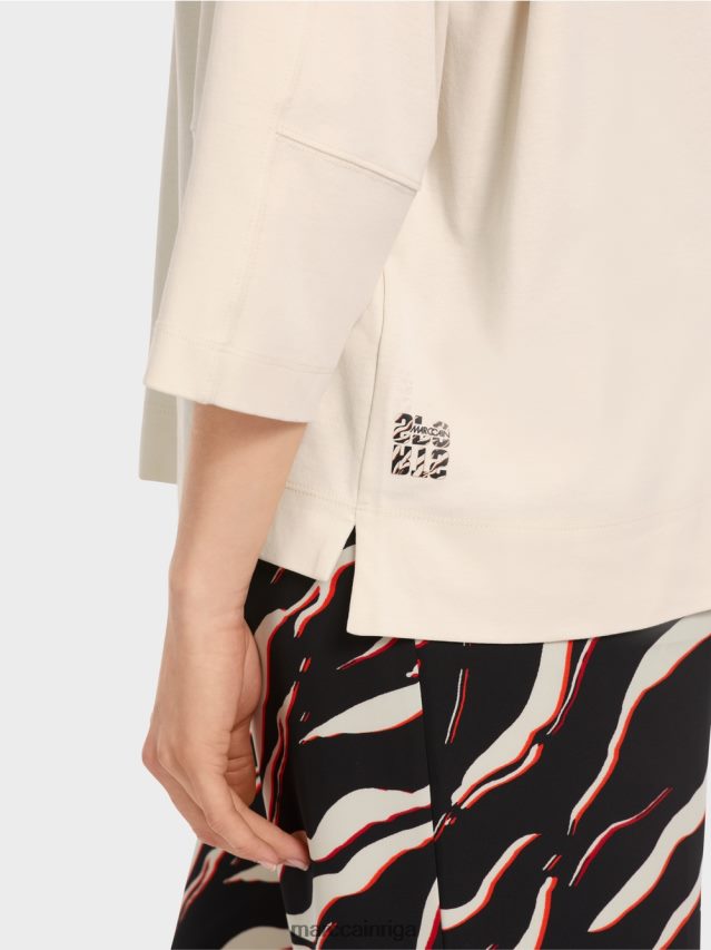 apģērbs Mandeļu piens VRBHXD1259 Marc Cain plats \"pārdomāt kopā\" ​​krekls