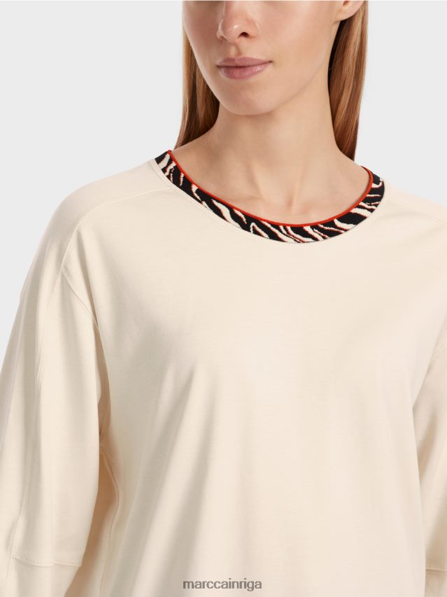 apģērbs Mandeļu piens VRBHXD1259 Marc Cain plats \"pārdomāt kopā\" ​​krekls