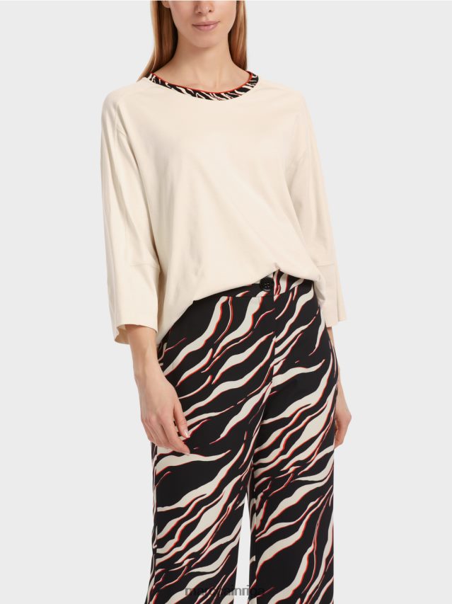 apģērbs Mandeļu piens VRBHXD1259 Marc Cain plats \"pārdomāt kopā\" ​​krekls