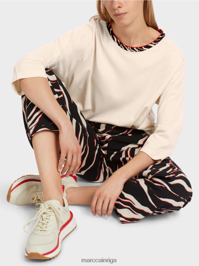 apģērbs Mandeļu piens VRBHXD1259 Marc Cain plats \"pārdomāt kopā\" ​​krekls