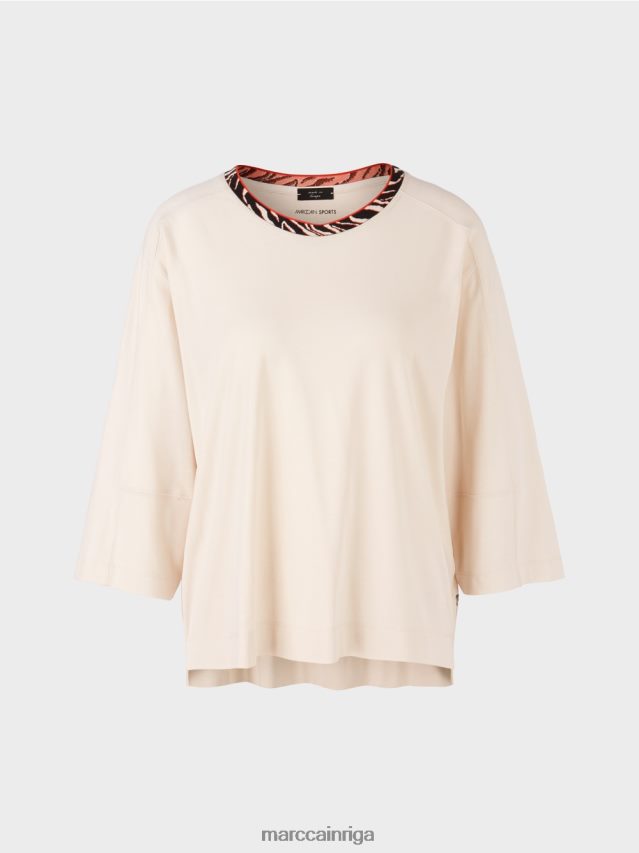 apģērbs Mandeļu piens VRBHXD1259 Marc Cain plats \"pārdomāt kopā\" ​​krekls