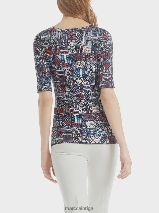 apģērbs Rivjēra VRBHXD1489 Marc Cain krekls ar etnisku apdruku