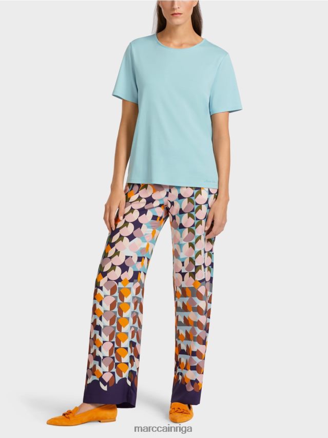 apģērbs atmosfēras zils VRBHXD1459 Marc Cain tops no elastīgas kokvilnas