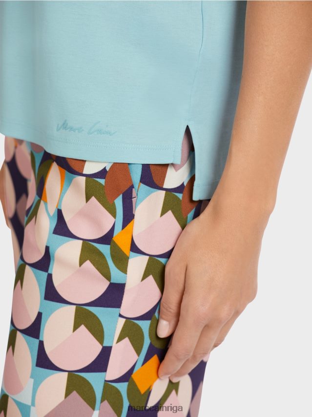 apģērbs atmosfēras zils VRBHXD1459 Marc Cain tops no elastīgas kokvilnas