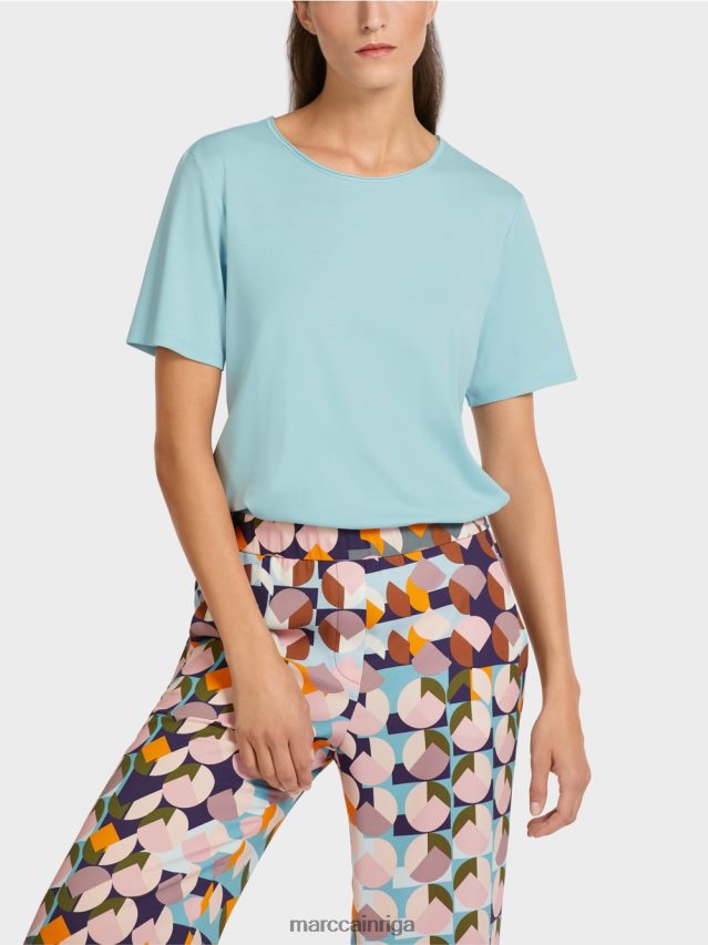 apģērbs atmosfēras zils VRBHXD1459 Marc Cain tops no elastīgas kokvilnas