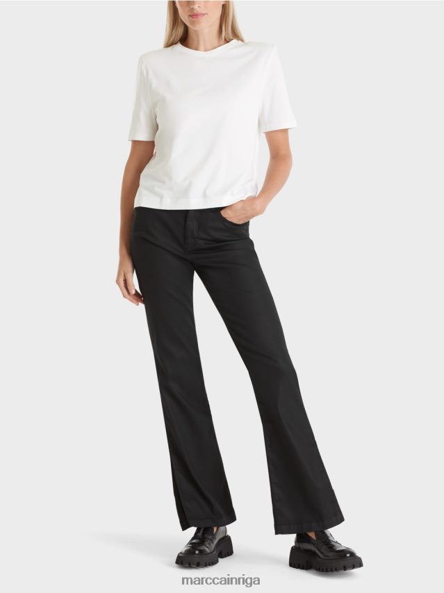 apģērbs balts VRBHXD1250 Marc Cain t-krekls kastes griezumā