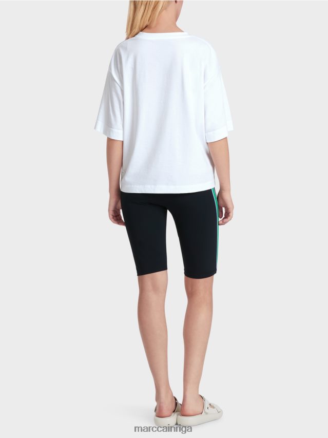 apģērbs balts VRBHXD1365 Marc Cain \"pārdomājiet kopā\" ​​t-kreklu