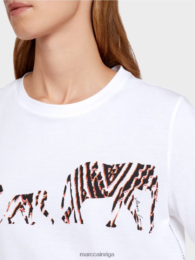 apģērbs balts VRBHXD1370 Marc Cain \"pārdomāt kopā\" ​​tops