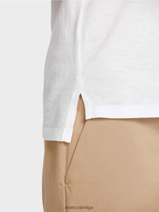 apģērbs balts VRBHXD1397 Marc Cain t-krekls ar dzīvnieku motīviem