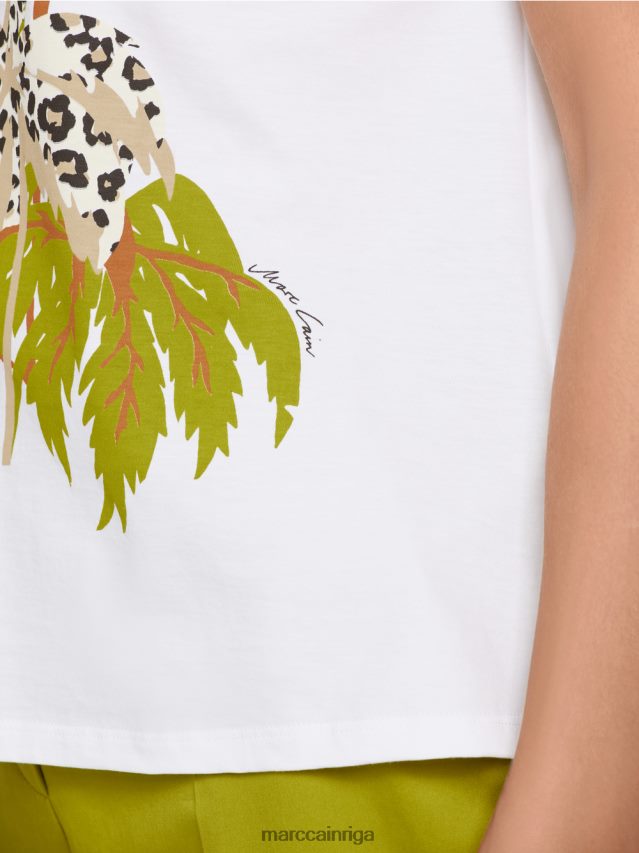 apģērbs balts VRBHXD1405 Marc Cain \"pārdomāt kopā\" ​​tops