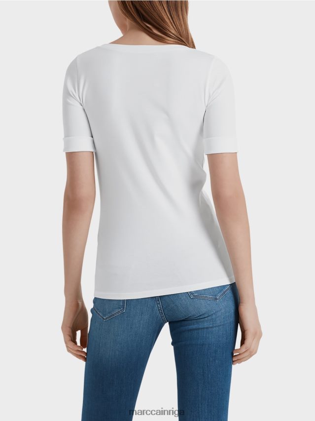 apģērbs balts VRBHXD1478 Marc Cain augstas kvalitātes pamata krekls