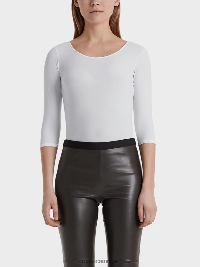 apģērbs balts VRBHXD1481 Marc Cain ļoti smalks krekls ar garām piedurknēm