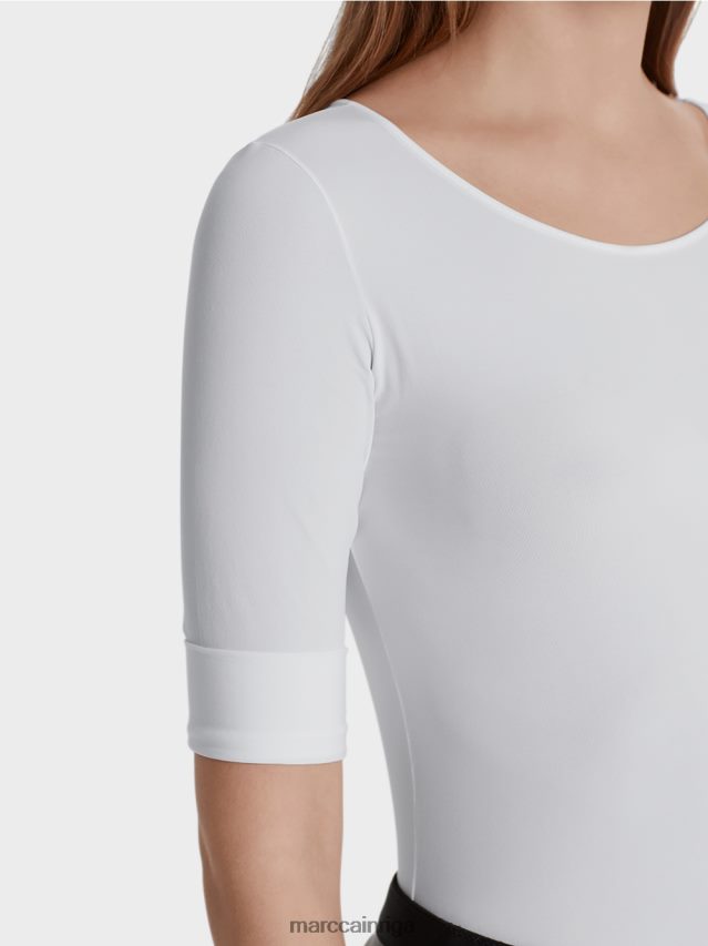 apģērbs balts VRBHXD1481 Marc Cain ļoti smalks krekls ar garām piedurknēm