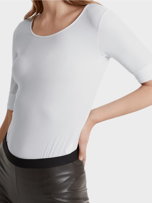 apģērbs balts VRBHXD1481 Marc Cain ļoti smalks krekls ar garām piedurknēm