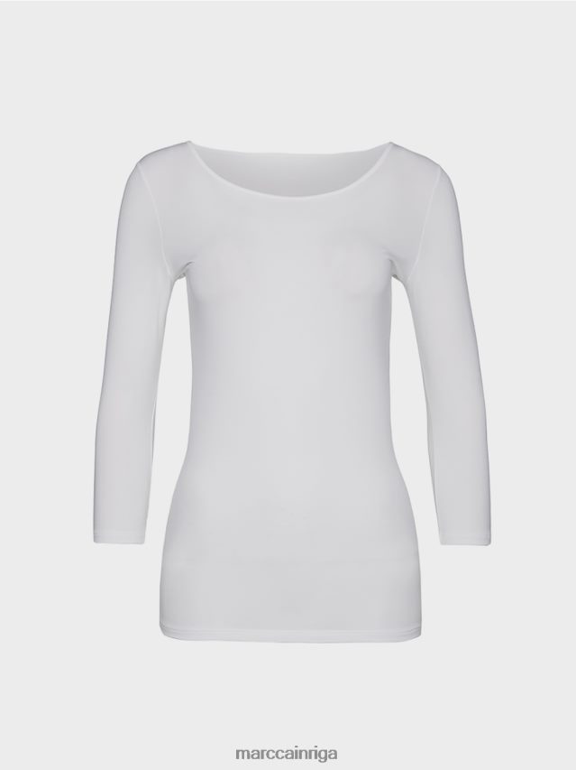 apģērbs balts VRBHXD1481 Marc Cain ļoti smalks krekls ar garām piedurknēm