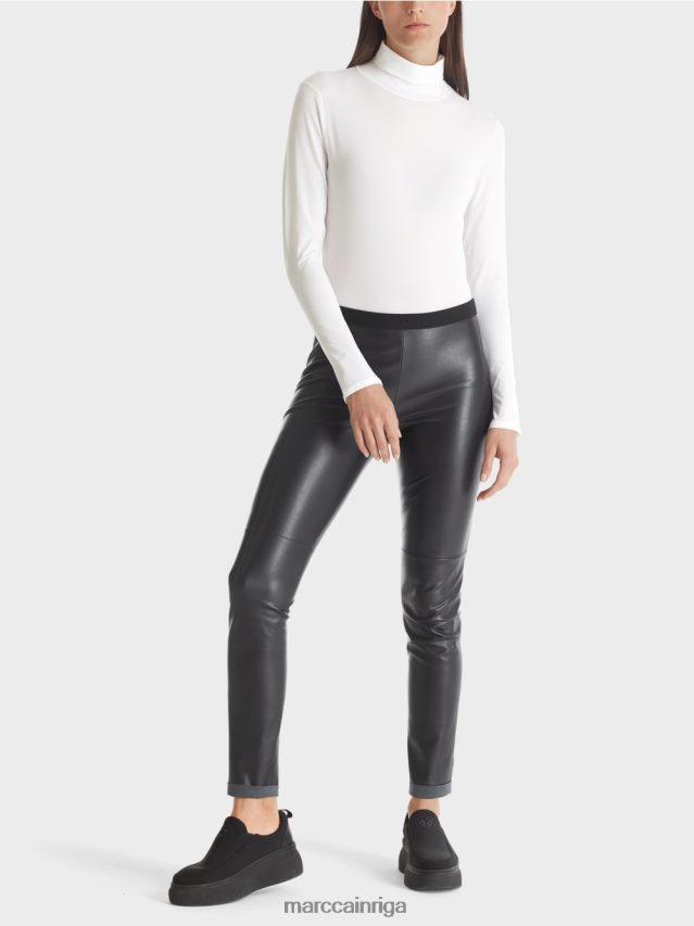 apģērbs balts VRBHXD1484 Marc Cain smalks džemperis ar apkakli