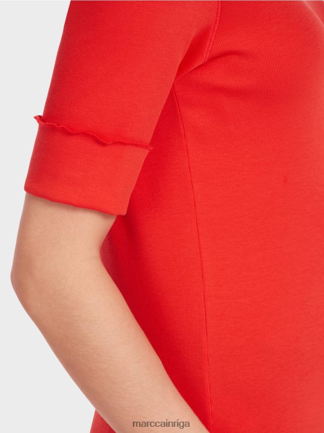 apģērbs campari VRBHXD1263 Marc Cain vienkāršs t-krekls ar 3/4 piedurknēm