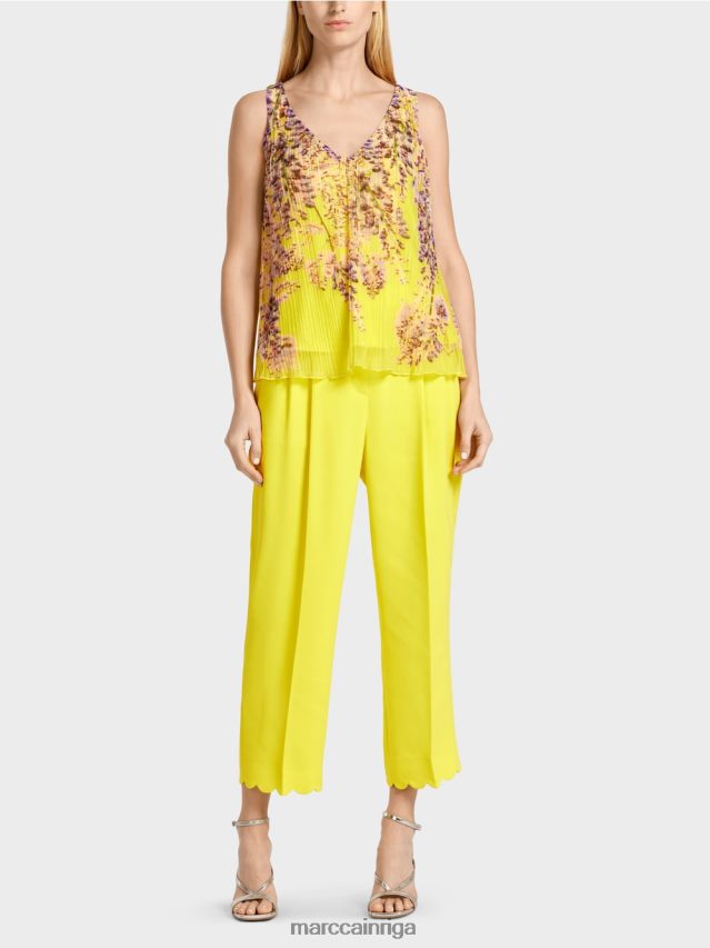 apģērbs citronzaļš VRBHXD1391 Marc Cain kroku a-line tops