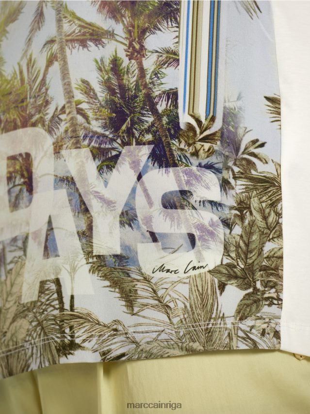 apģērbs debeszils VRBHXD1418 Marc Cain elegants t-krekls no dažādiem materiāliem