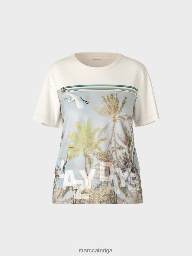 apģērbs debeszils VRBHXD1418 Marc Cain elegants t-krekls no dažādiem materiāliem