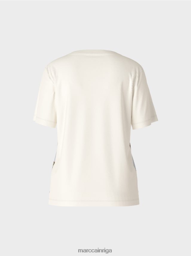 apģērbs debeszils VRBHXD1418 Marc Cain elegants t-krekls no dažādiem materiāliem