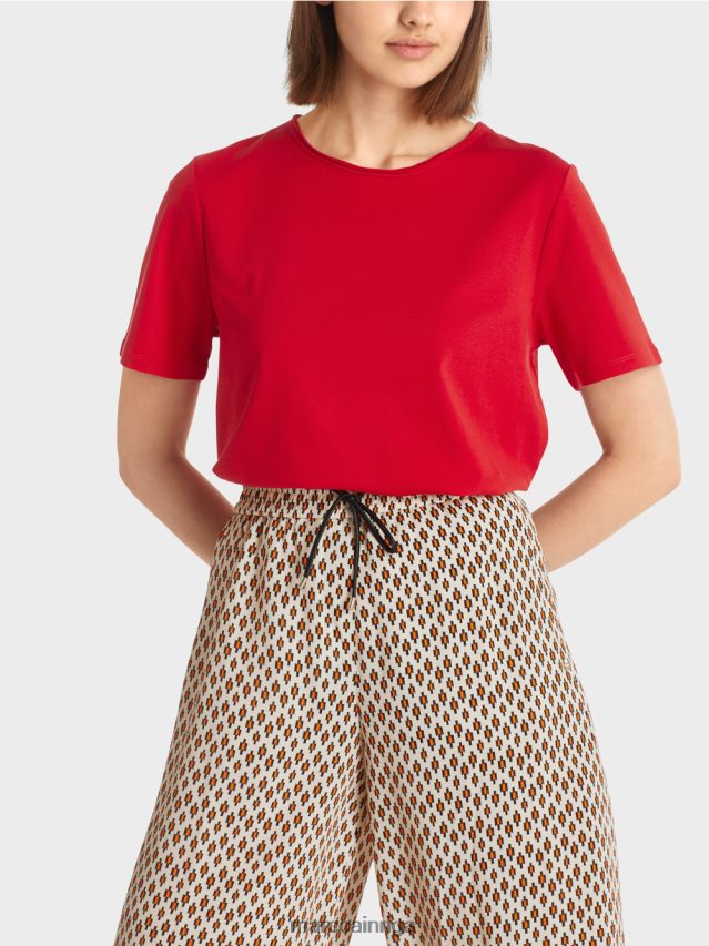 apģērbs dziļi sarkans VRBHXD1381 Marc Cain tops no elastīgas kokvilnas