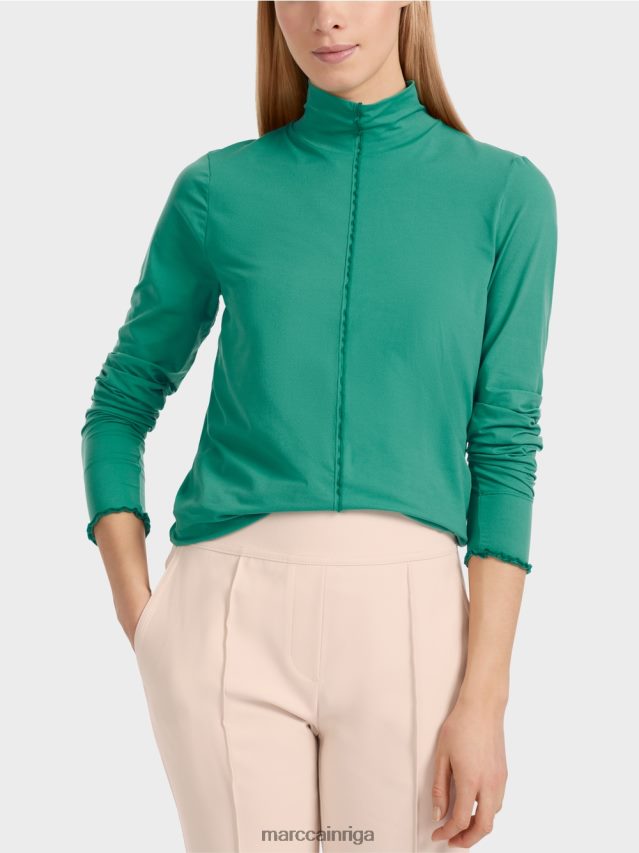 apģērbs emalja VRBHXD1237 Marc Cain krekls ar garām piedurknēm ar stāvapkakli