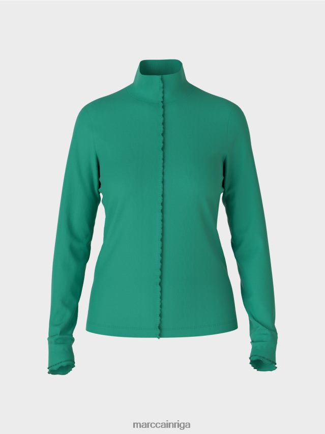 apģērbs emalja VRBHXD1237 Marc Cain krekls ar garām piedurknēm ar stāvapkakli