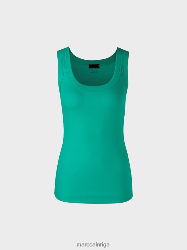 apģērbs emalja VRBHXD1242 Marc Cain kokvilnas rievotu tops bez piedurknēm