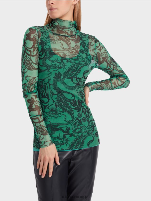 apģērbs emalja VRBHXD1244 Marc Cain apdrukāts tills garām piedurknēm